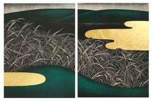 Silence-Work No.5 (Diptych) by Katsunori Hamanishi