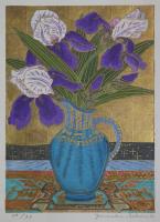 Iris and Glassware by Yowsaku Sekino