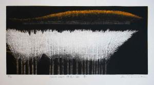 Moonlight Tree of Holy night (Yellow) by Yoshikazu Tanaka