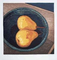 Two Pears in John's Bowl by Micah Schwaberow