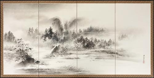 Sumi Water Landscape 23-1 by Seikodojin Yamamoto